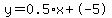 y=0.5%2Ax+%2B+-5