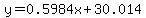 y=0.5984x%2B30.014