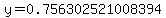 y=0.756302521008394.89075630252098