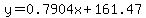 y=0.7904x%2B161.47