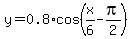 y=0.8%2Acos%28x%2F6-pi%2F2%29