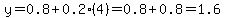 y=0.8%2B0.2%284%29=0.8%2B0.8=1.6