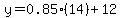 y=0.85%2814%29%2B12