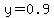 y=0.9