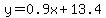 y=0.9x%2B13.4