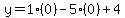 y=1%280%29-5%280%29%2B4