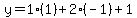 y=1%281%29%2B2%28-1%29%2B1