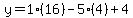 y=1%2816%29-5%284%29%2B4