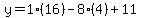 y=1%2816%29-8%284%29%2B11