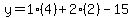 y=1%284%29%2B2%282%29-15