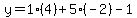 y=1%284%29%2B5%28-2%29-1