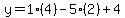 y=1%284%29-5%282%29%2B4