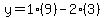 y=1%289%29-2%283%29