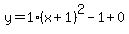 y=1%28x%2B1%29%5E2-1%2B0