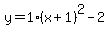 y=1%28x%2B1%29%5E2-2