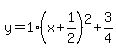 y=1%28x%2B1%2F2%29%5E2%2B3%2F4