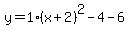 y=1%28x%2B2%29%5E2-4-6