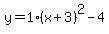 y=1%28x%2B3%29%5E2-4