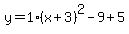 y=1%28x%2B3%29%5E2-9%2B5