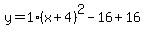 y=1%28x%2B4%29%5E2-16%2B16