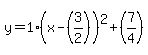 y=1%28x-%283%2F2%29%29%5E2%2B%287%2F4%29