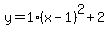 y=1%28x-1%29%5E2%2B2