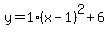 y=1%28x-1%29%5E2%2B6