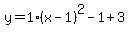 y=1%28x-1%29%5E2-1%2B3