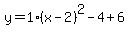 y=1%28x-2%29%5E2-4%2B6