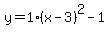 y=1%28x-3%29%5E2-1