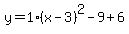 y=1%28x-3%29%5E2-9%2B6
