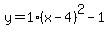 y=1%28x-4%29%5E2-1