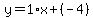 y=1%2Ax%2B%28-4%29