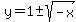 y=1%2B-sqrt%28-x%29