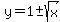 y=1%2B-sqrt%28x%29