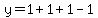 y=1%2B1%2B1-1