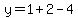 y=1%2B2-4