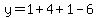 y=1%2B4%2B1-6