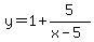 y=1%2B5%2F%28x-5%29