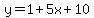 y=1%2B5x%2B10