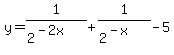 y=1%2F%282%5E%28-2x%29%29%2B1%2F%282%5E%28-x%29%29-5