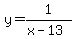 y=1%2F%28x-13%29