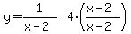 y=1%2F%28x-2%29-4%28%28x-2%29%2F%28x-2%29%29