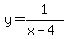y=1%2F%28x-4%29