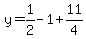 y=1%2F2-1%2B11%2F4