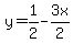 y=1%2F2-3x%2F2