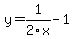 y=1%2F2x-1