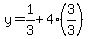y=1%2F3%2B4%283%2F3%29