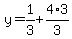 y=1%2F3%2B4%2A3%2F3