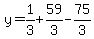 y=1%2F3%2B59%2F3-75%2F3